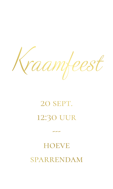 3x5 cm | 18 stuks Kraamfeest kaartje